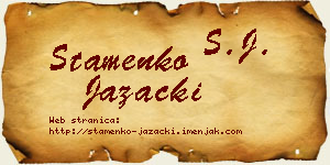 Stamenko Jazački vizit kartica